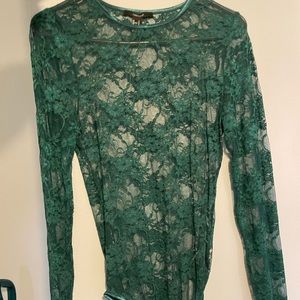 Emerald Green Lace Bodysuit
